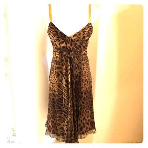 SOLD! Dolce and Gabbana Leopard silk dress 38IT